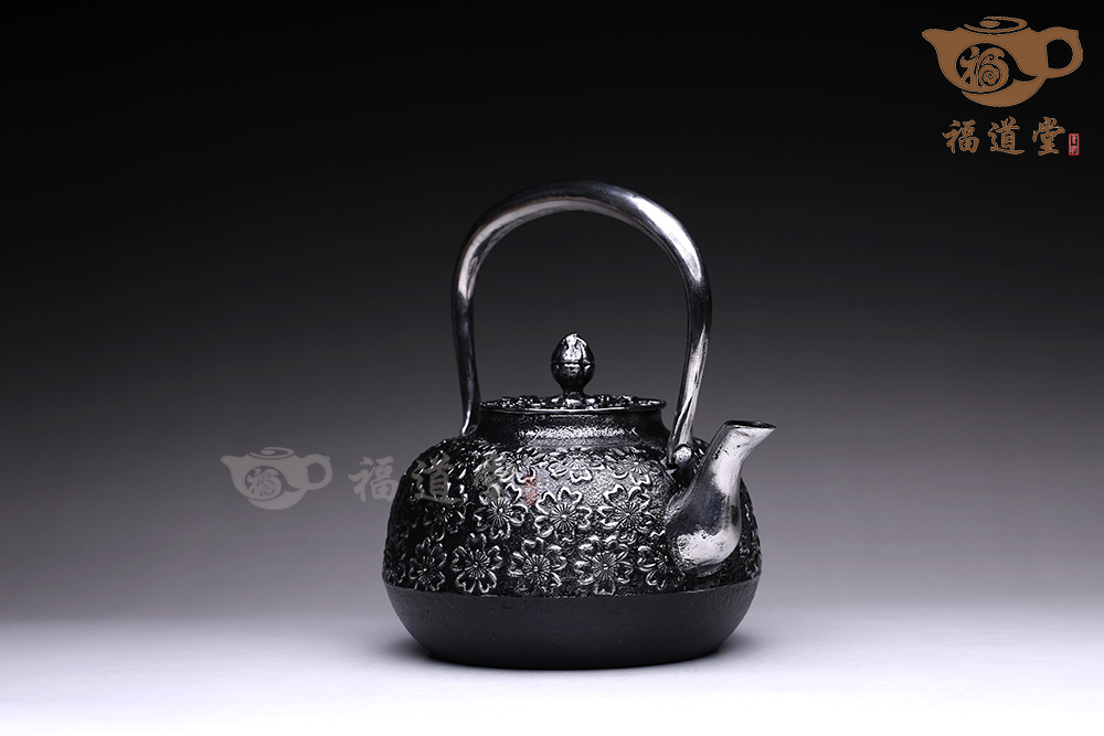 立口砂鐵櫻花鐵壺