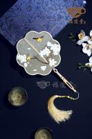 刺繡團(tuán)扇（玉蘭）