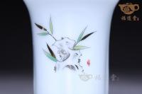 青白瓷花鳥套杯