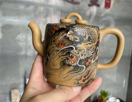 珏窑墨彩工艺《飞龙乘云》