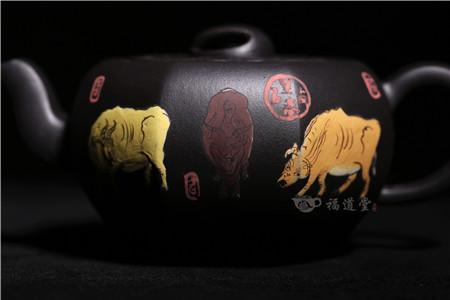 传世画临摹于紫砂壶上，这也只有杨军保老师才能做到了