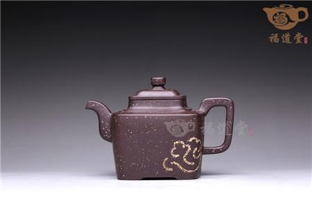 郭健老师的明炉壶给我们秀了一下朱泥铺砂与紫泥铺砂