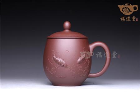 物美价廉，全手工贴花紫砂盖杯