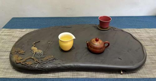 茗泽手造端砚茶盘——从石头到精品茶盘的蜕变！