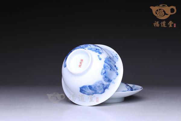 青花盖碗