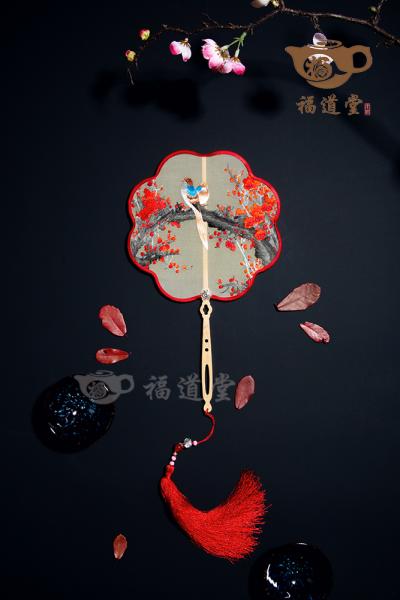 刺绣团扇（喜上眉梢）