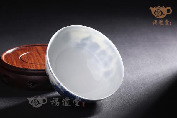 青花婴戏杯