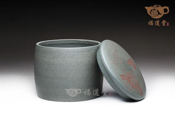 荷花茶叶罐