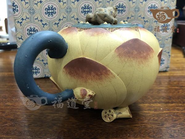 荷花茶具套壶