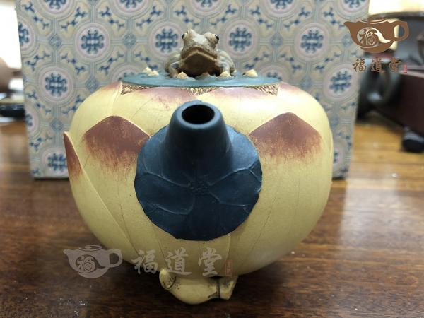 荷花茶具套壶