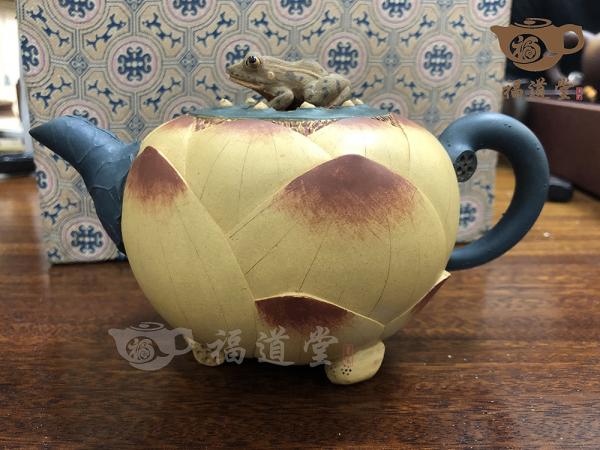 荷花茶具套壶