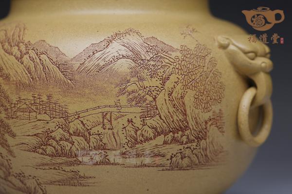 山水如画茶叶罐