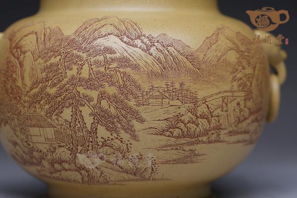 山水如画茶叶罐