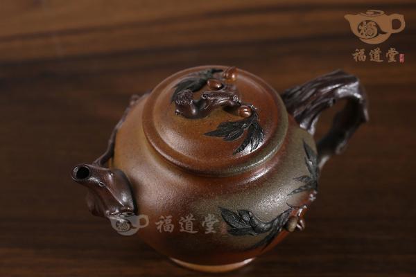 桃报春（柴烧）